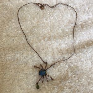Betsey Johnson Vintage Spider Necklace